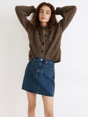 Madewell Rigid Denim Fall Mini Skirt